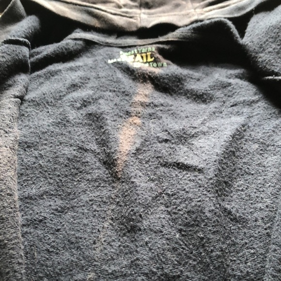 Bleach washed artist zip front hoodie size L - Picture 5 of 9